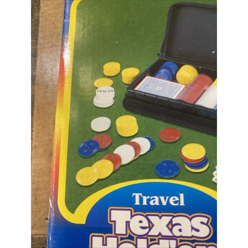 Vtg Excite Travel Texas Hold'Em Poker Set 200 Chips & Travel Case New 90s Y2K - Picture 6 of 16